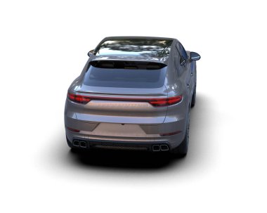 Modern şehir otomobili 3 boyutlu resimleme