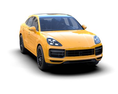 Sarı spor modern araba