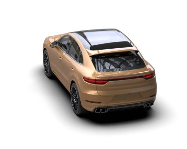 Beyaz arka planda izole edilmiş lüks spor araba 3 boyutlu görüntüleme