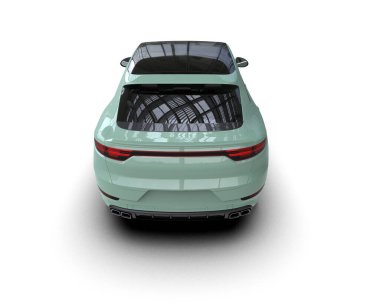 araba beyaz arkaplanda izole edildi