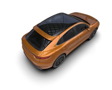 gri arka planda turuncu lüks araba