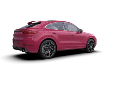 Pembe lüks spor araba - yan görünüm