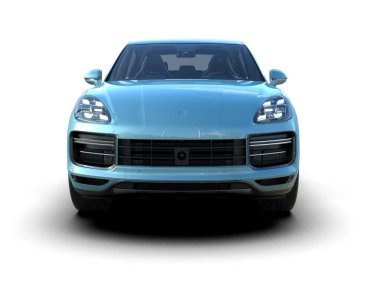 Mavi modern araba - stüdyo çekimi