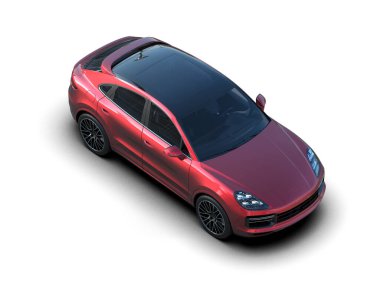 Beyaz arka planda modern lüks spor araba..