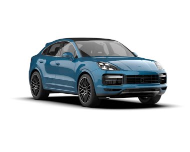 mavi araba modern araba yan görünümü