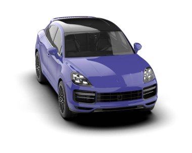 modern şehir arabası kırpma yolu ile beyaz arka planda izole.