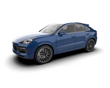 mavi spor araba - yan görünüm