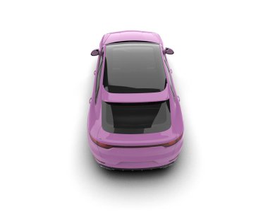 Pembe araba 3 boyutlu görüntüleme