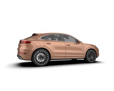 Beyaz arka planda modern cip arabası. 3d illüstrasyon