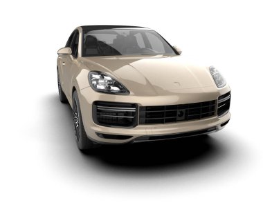 Beyaz arka planda lüks bir araba