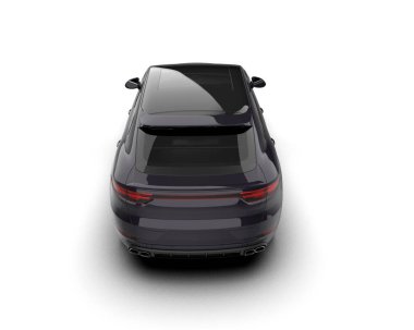 koyu siyah spor araba - yan görünüm