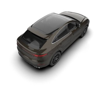 3 boyutlu araba beyaz üzerine izole edilmiş.