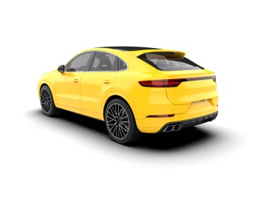 modern spor araba beyaz arka planda izole.