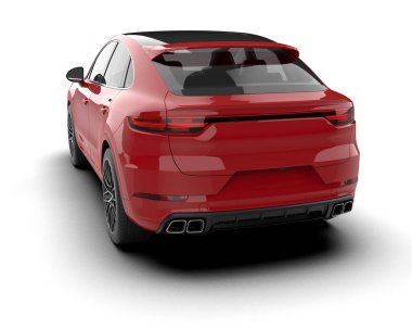 Siyah spor araba - yan görünüm