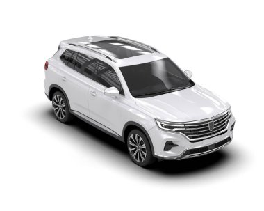 Siyah arka planda beyaz bir cip. 3 Boyutlu Hazırlama