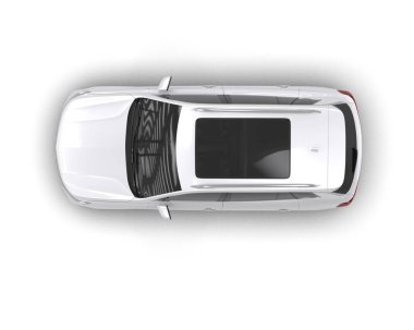 modern araba beyaz arka planda izole edildi. 3 boyutlu görüntüleme