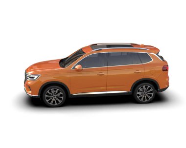 SUV arabası. 3d oluşturma.