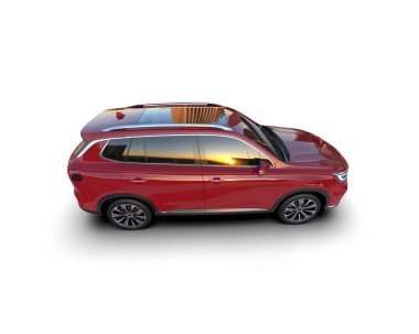 Modern bir jipin 3 boyutlu resmi