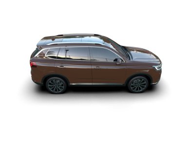 araba beyaz arkaplanda izole edildi