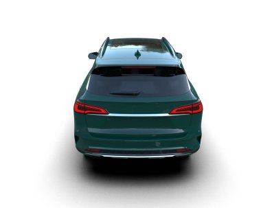 Modern şehir arabası beyaz üzerine. 3d oluşturma.