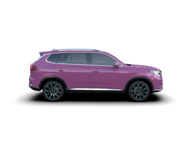 Beyaz arka planda araba cipi. 3d oluşturma