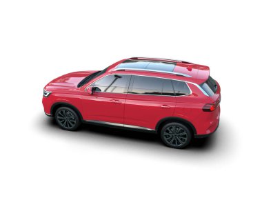 Beyaz arka planda modern bir cip. 3d oluşturma