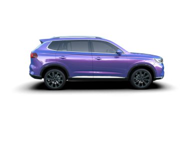 Beyaz arka planda bir cip. 3d oluşturma