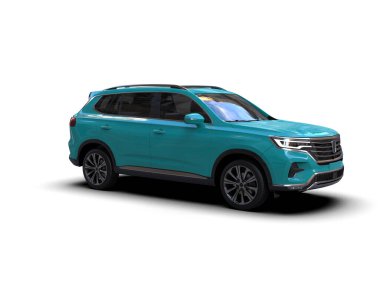 Beyaz arka planda modern lüks bir araba. 3d illüstrasyon