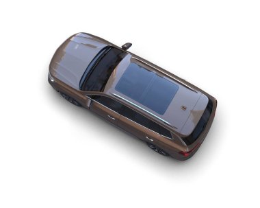 araba beyaz arkaplanda izole edildi