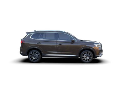 modern araba beyaz arka planda izole edildi. 3 boyutlu görüntüleme.