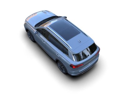 modern araba beyaz arka planda 3 boyutlu görüntüleme