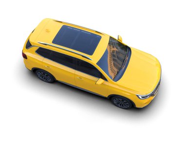 sarı modern taksi arabası