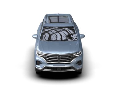 Stüdyo arka planında izole edilmiş modern bir cipin 3 boyutlu görüntüsü.