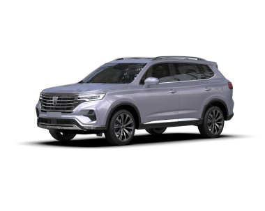 beyaz arkaplan üzerinde SUv 3d görüntüleme