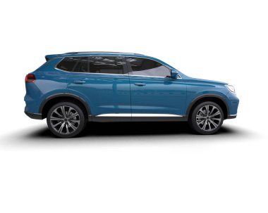 Lüks modern SUV - 3 boyutlu görüntüleme beyaz arka planda izole edildi