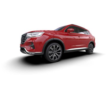 modern lüks araba beyaz arka planda izole edilmiş