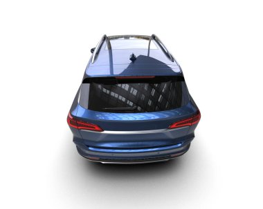 modern araba beyaz arka planda izole edilmiş.