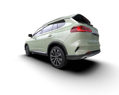 Araba, siyah arka planda bir sedan. 3 Boyutlu Hazırlama.