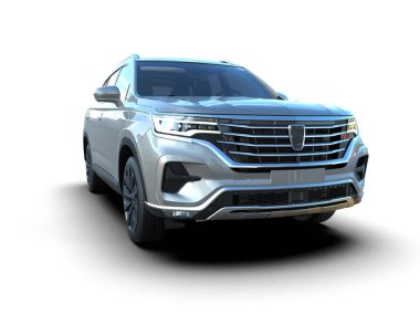 modern araba izole edilmiş arka plan. 3d oluşturma