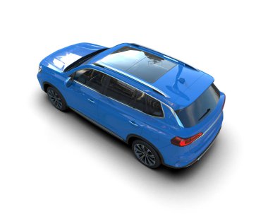 Beyaz arka planda 3 boyutlu araba