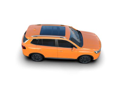 Turuncu cip beyaz arka planda izole edilmiş. 3 Boyutlu Hazırlama