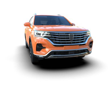 beyaz arkaplan üzerinde modern SUV.
