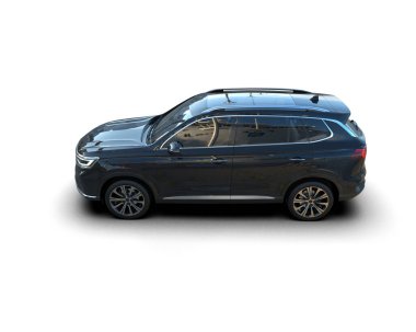 modern araba kırpma yolu ile beyaz üzerinde izole