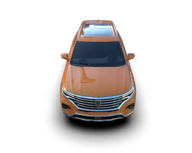 beyaz arkaplanda izole edilmiş araba 3 d illüstrasyon