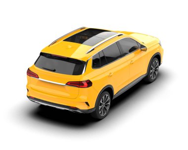 beyaz arka planda modern araba