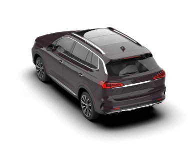 3D siyah lüks araba.