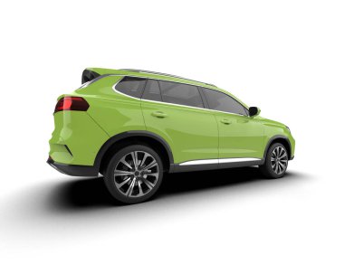 suv otomobil üzerinde beyaz izole