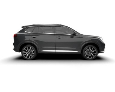 Modern araba beyaz arka planda izole edilmiş. 3d illüstrasyon