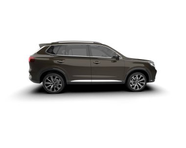 siyah araba - arka plan görünümü - beyaz arkaplanda izole