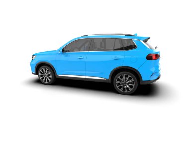 araba beyaz arkaplanda izole edildi